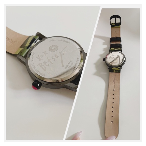 Betsy Johnson skull camo/rose watch timepiece - Picture 5 of 8